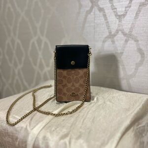 Coach Signature Snap Phone Crossbody